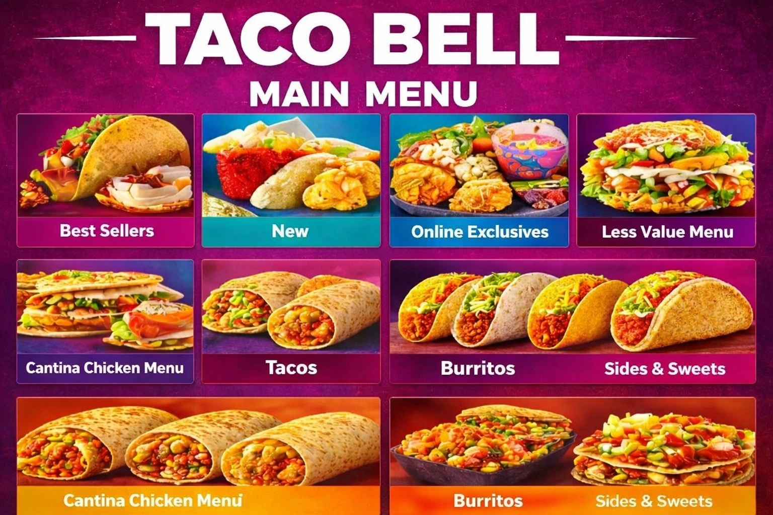 Taco Bell Main Menu